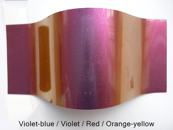 Pigment à changement de couleur violet-bleu à orange-jaune, 10–70 μm – KT-95307 - Kolortek