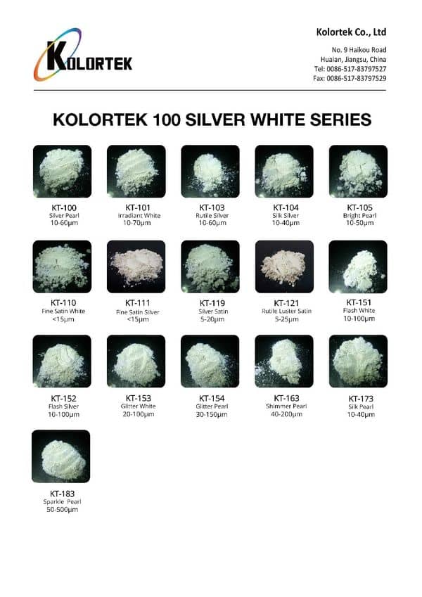 Kolortek série 100 Argent Blanc