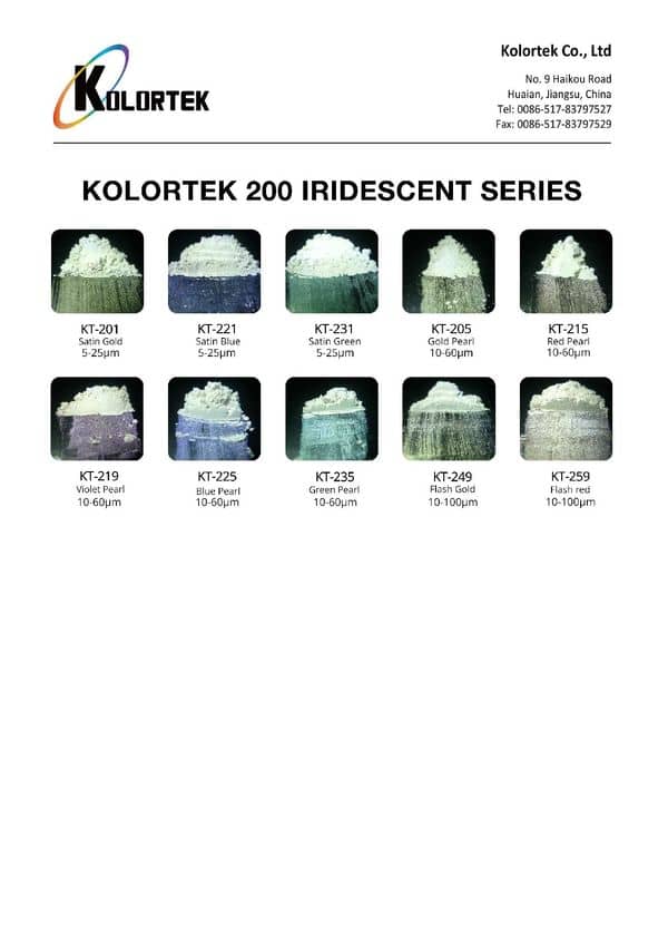 Série Kolortek 200 Iridescente