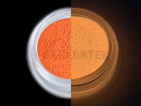 Pigment rouge orangé phosphorescent, à base d'eau, 30–50 μm – KT-GOR-03 - Kolortek