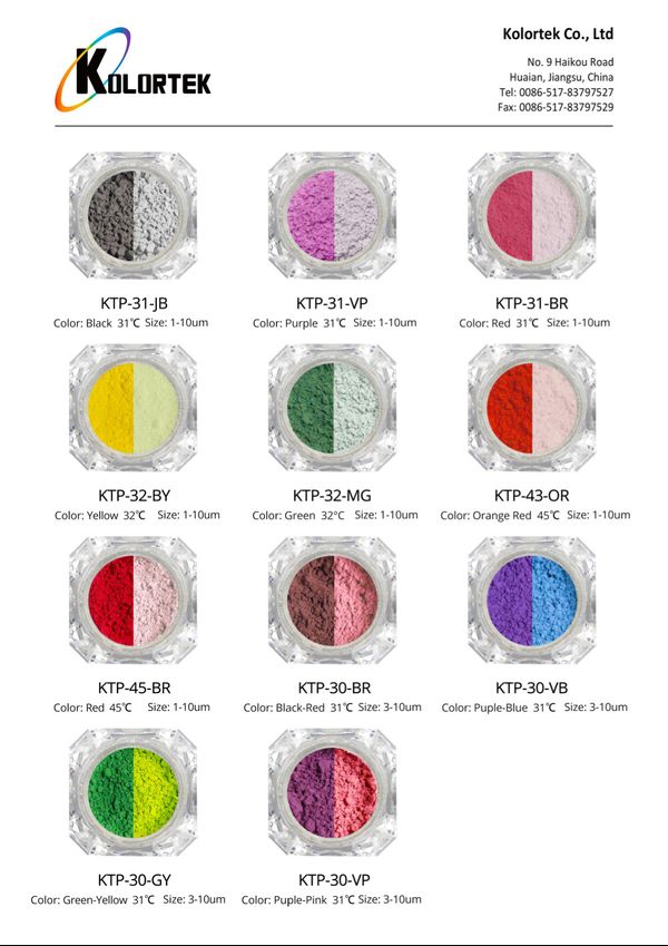 Pigments thermochromiques Kolortek