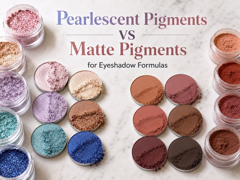 Pigments nacrés vs pigments mats pour les formules de fards à paupières