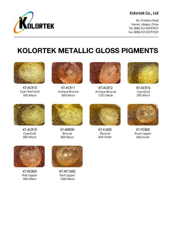 Pigments or et bronze