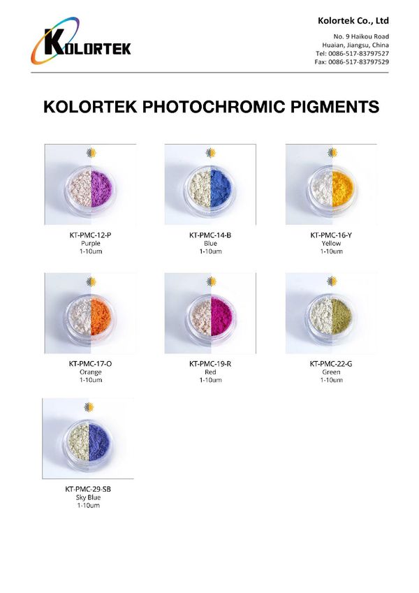 Pigments photochromiques