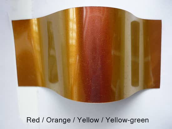 KT-95525 Pigment à changement de couleur du rouge au jaune-vert en fonction de l'angle d'incidence - Kolortek