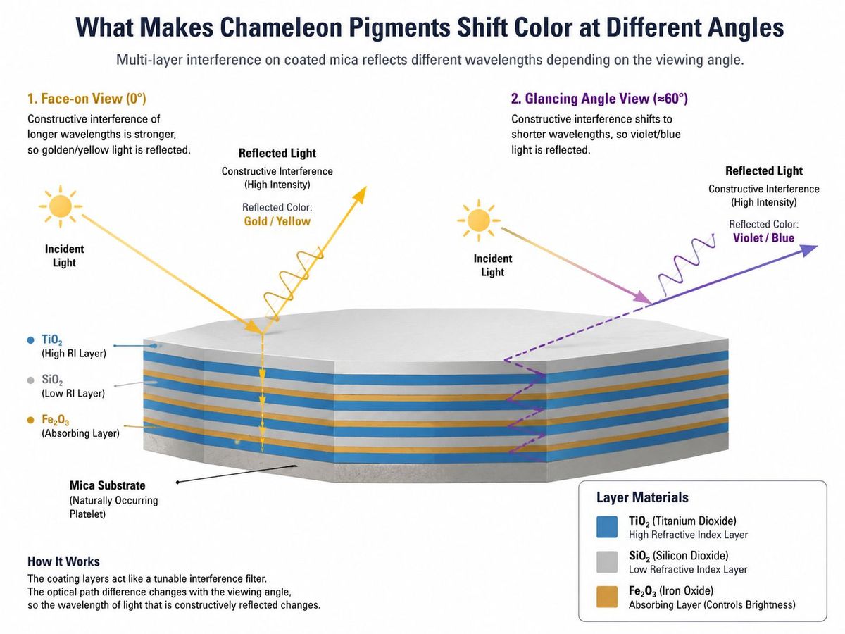 Chameleon pigment principle